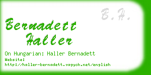 bernadett haller business card